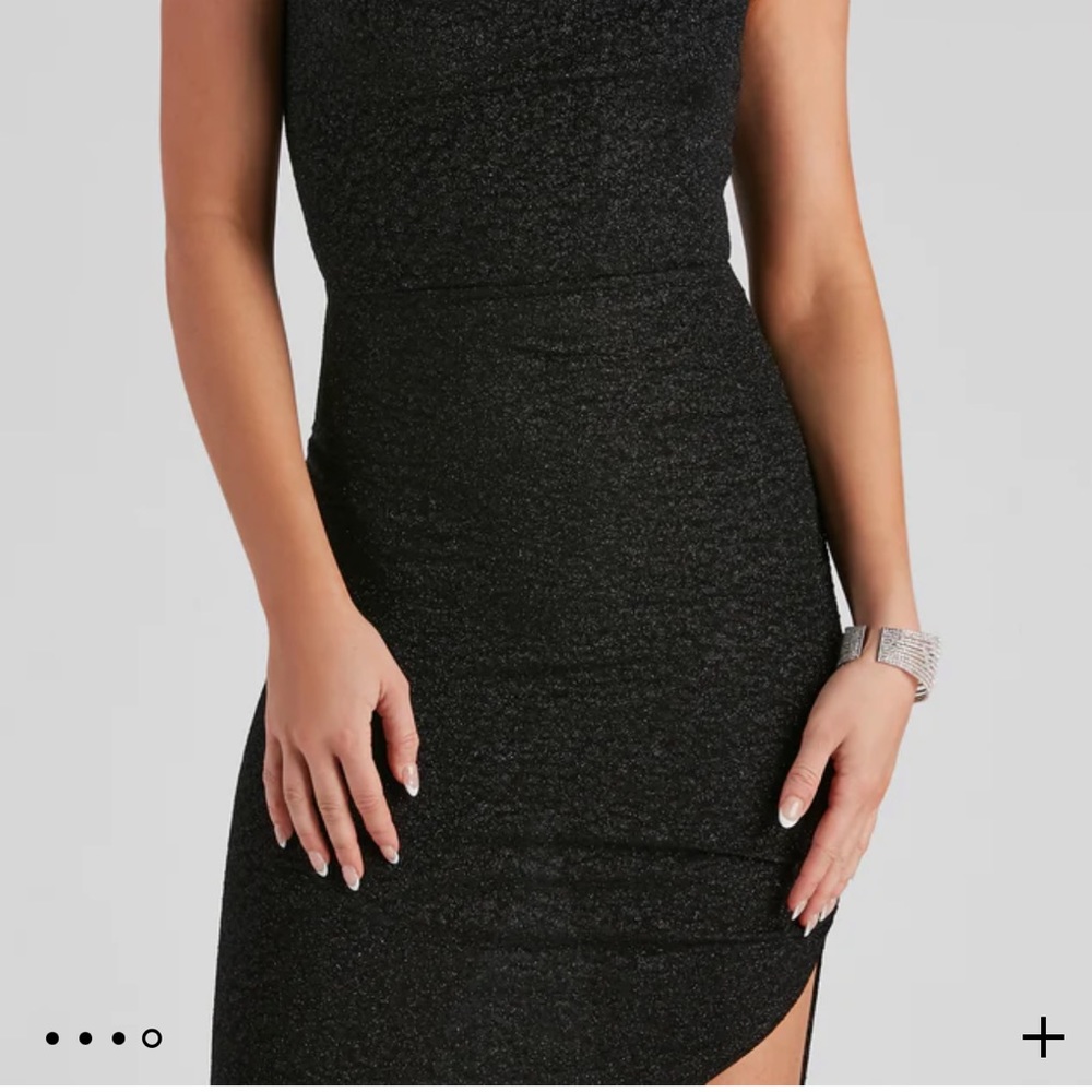 Windsor’s Formal high slit glitter dress